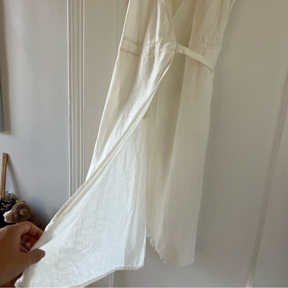 Calypso Saint Barth White Linen Midi Wrap Dress Sz. S - Picture 2 of 14